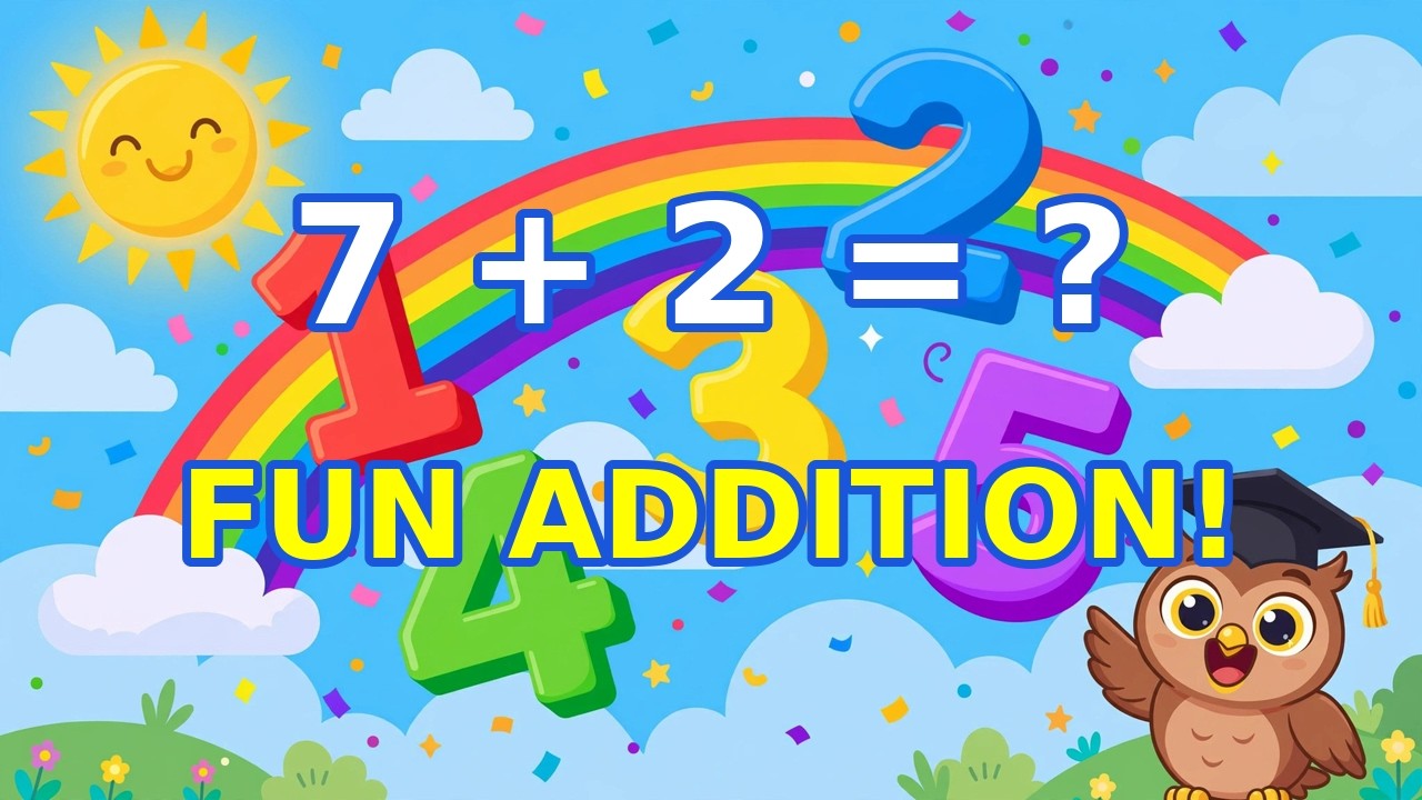 Simple Addition In Math Fun Addition for Kids! 🦉 Solve 5 Easy Math Problems with Ollie the Owl ...