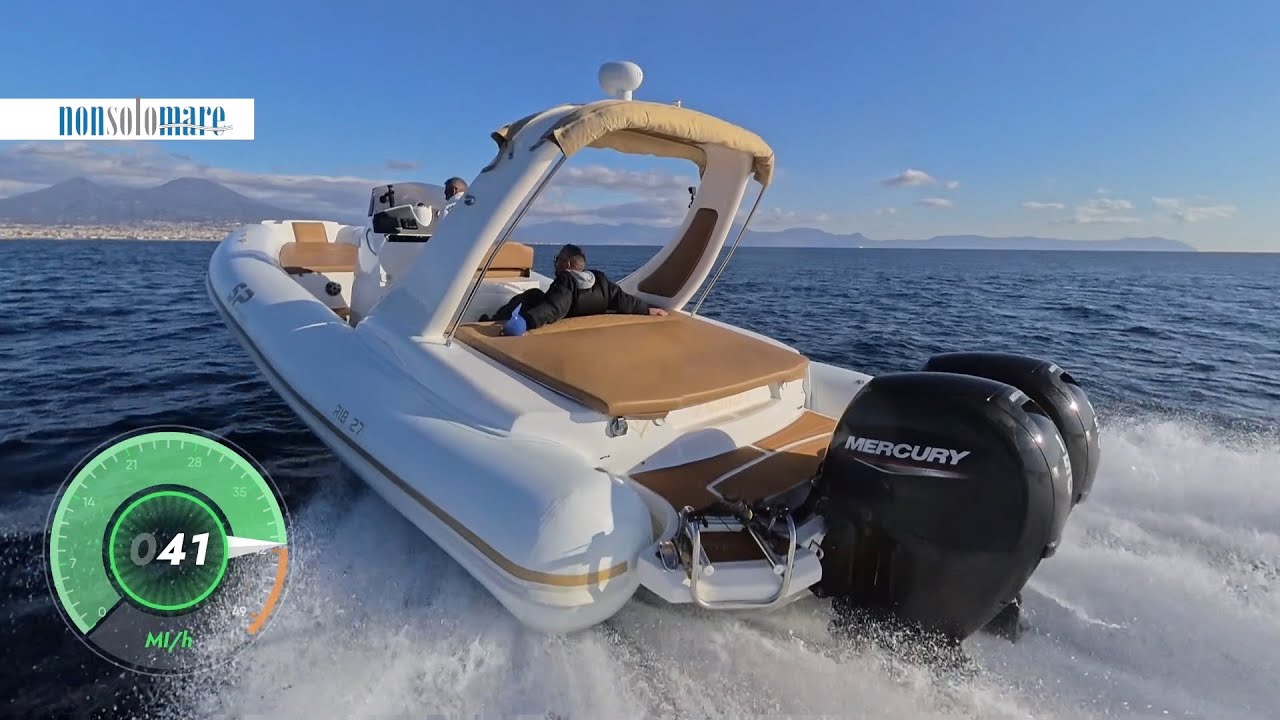 SEA PROP RIB 27 prova in mare con 2 Mercury da 150 cavalli - YouTube