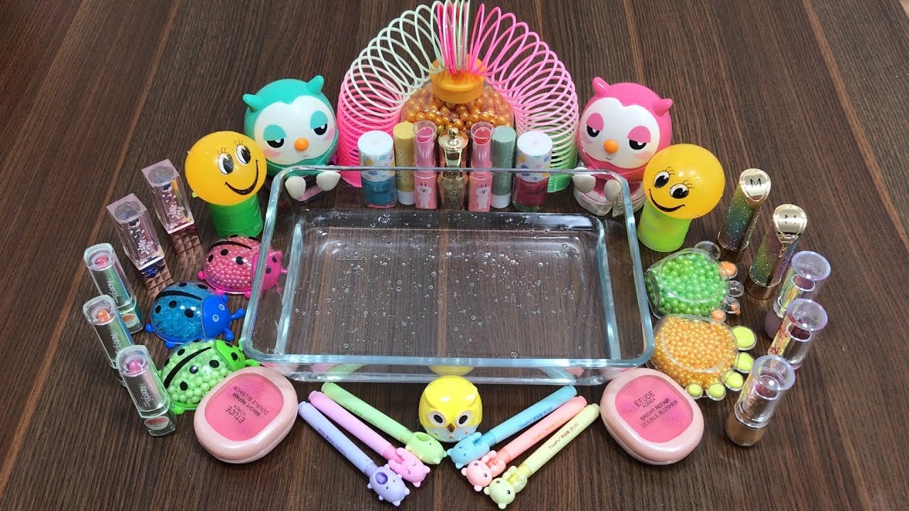 Mixing Makeup and Beads into Clear Slime | Satisfying Slime Videos 2