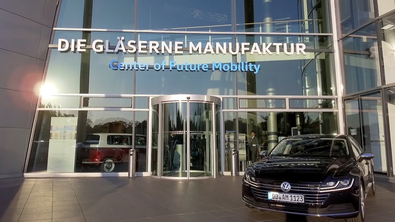 The Volkswagen Gläserne Manufaktur in Dresden, Germany (VW Glass