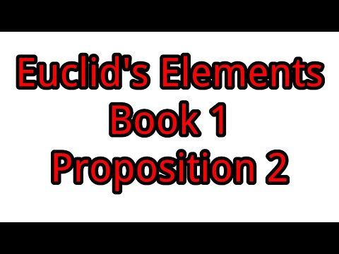Euclid's Elements Book 1 Proposition 2