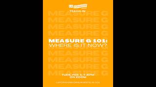 Measure G 101: Where Is It Now?