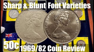 Sharp u0026 Blunt Varieties ... New Zealand 50c 1969/82 coin review