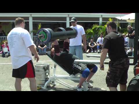 2010 SW FL Strongman Pat Wilson Incline log press ...