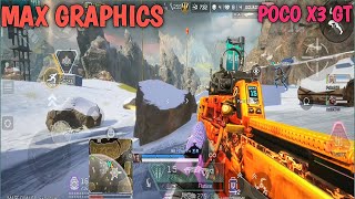 POCO X3 GT Apex Legends Mobile Max Graphics Gameplay (GLOBAL LAUNCH) by KingJam 2,981 views 1 year ago 8 minutes, 7 seconds