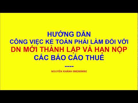 Video: Một Doanh Nhân Cá Nhân Nộp Báo Cáo Gì Trong Năm