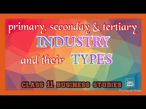 Industry (primary, secondary and tertiary) classification of business ...