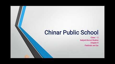 Class-2 Sub-Social Studies Chapter-9 Festivals are fun (Q &  A)