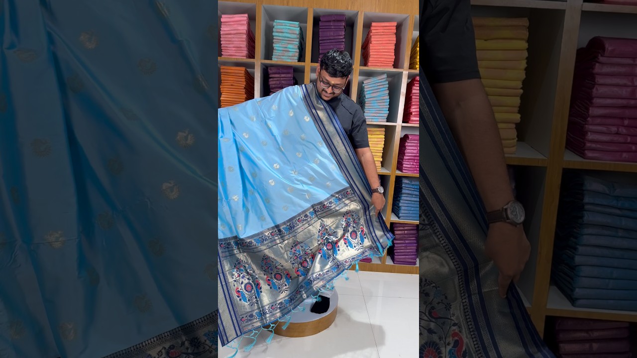 Traditional Paithani Kadiyal Border Saree