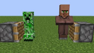 creeper and villager  = ???