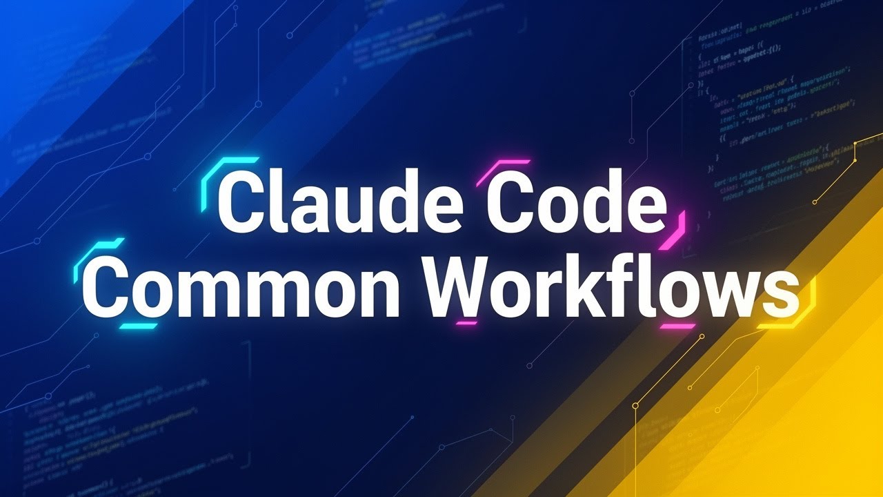 Claude Code Common Workflows - YouTube