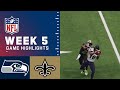 Seahawks vs Saints Week 5 Simulation Highlights (Madden 23 Rosters)