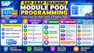 Session 29:   SAP ABAP Module Pool Programming – Create Checkbox Radio button&Drop down Fields