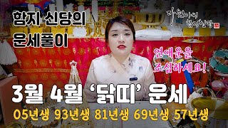 함지 신당의 2024 운세 풀이: 3월 4월 닭띠 운세