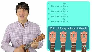 Dont Let Me Down - The Beatles | Easy Ukulele Tutorial & Cover (174)