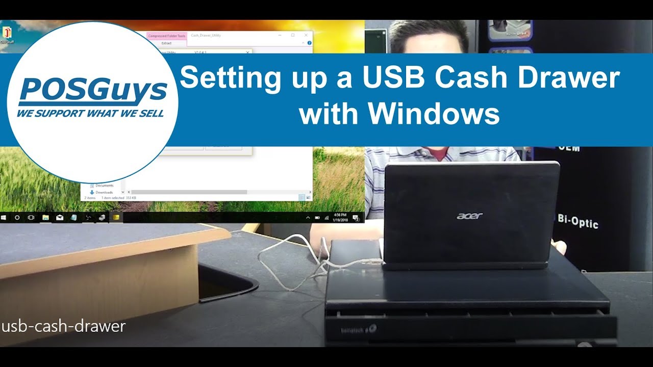 Setting Up A Usb Cash Drawer Cr3000 Win10 Youtube