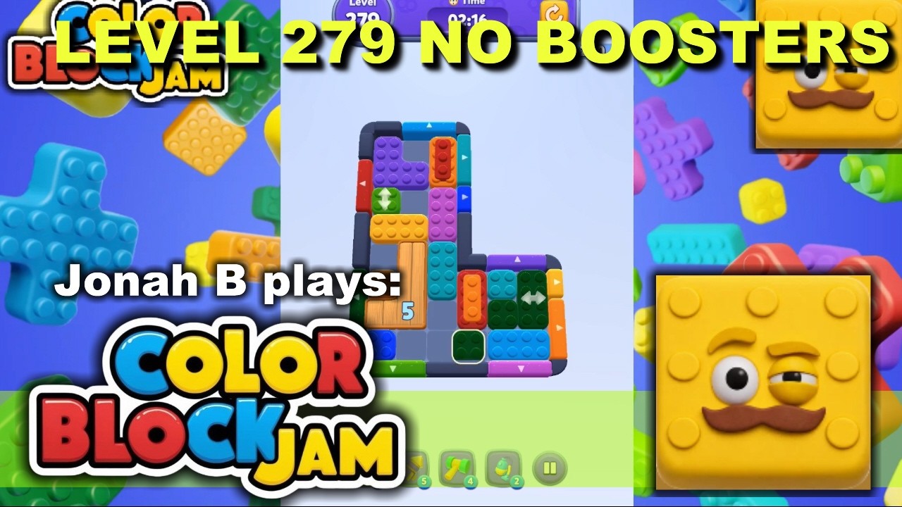 Color Block Jam Level 279 No Boosters - YouTube