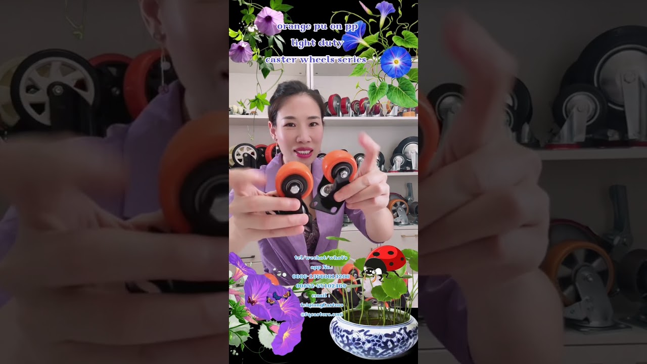  pu on pp light duty casters wheels series