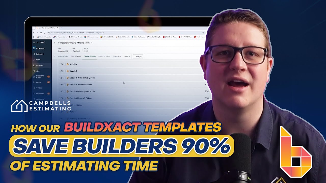 How Our Buildxact Template Saves Builders 90% of Estimating Time - YouTube