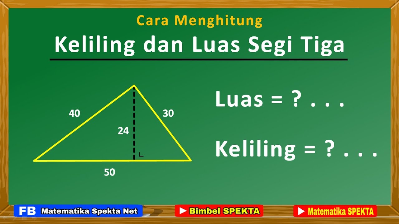 Cara Menghitung Luas dan Keliling Segitiga. Soal