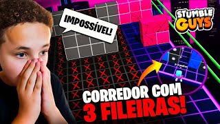 DESAFIO DO CORREDOR DA MORTE DE 3 FILEIRAS NO BLCK DASH STUMBLE GUYS 😱 ‹ PEDROX ›