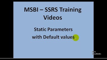 MSBI - SSRS - Static Parameters with Default values