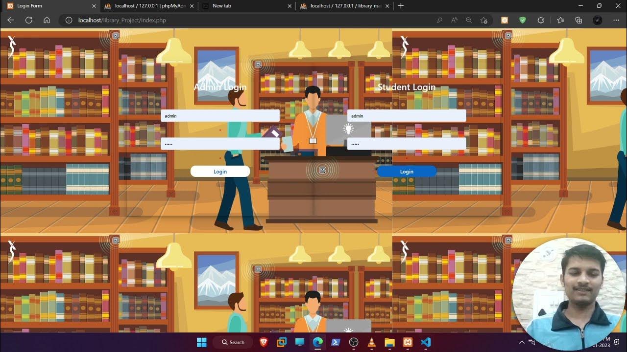 Library Management System in web using php,mysql,html,css with source ...
