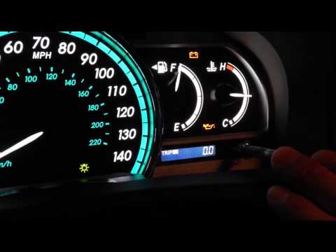 2013 Toyota Venza oil light reset instruction
