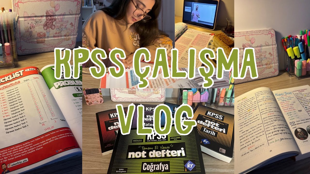 KPSS ÇALIŞMA VLOG | Not Defterleri 📒 | Ösym Sınav Takvimi Açıklandı 🗓️