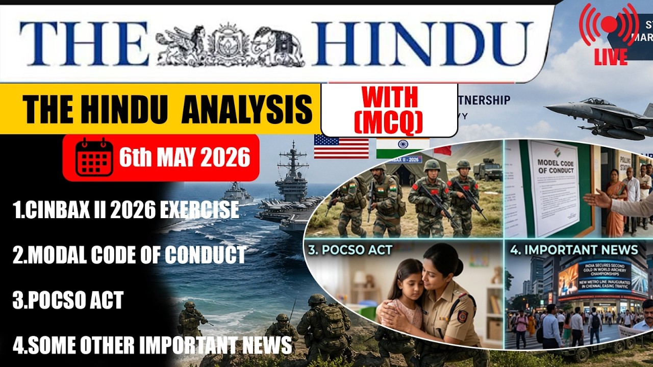 6th MAY 2026 Current Affairs | Daily Current Affairs Important Question for NDA/CDS/AFCAT