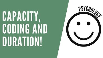 Capacity, Coding and Duration of Memory