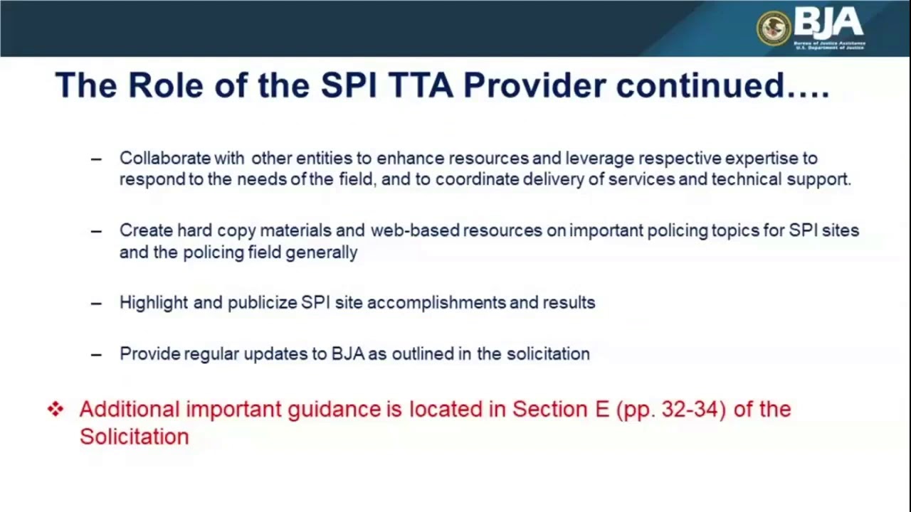 FY19 Strategies for Policing Innovation Training Technical Assistance