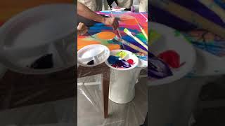 Abstract Mural Painting Team Building