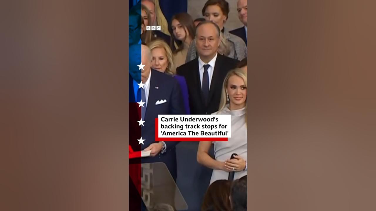 US singer Carrie Underwood sings part of ‘America The Beautiful’ a capella. #Trump #BBCNews