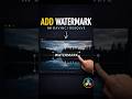 Easy Watermark Effect for Video Clips #davinciresolve #tutorial #shorts