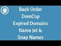 Domcop – How to Backorder Domains w Namejet and SnapNames