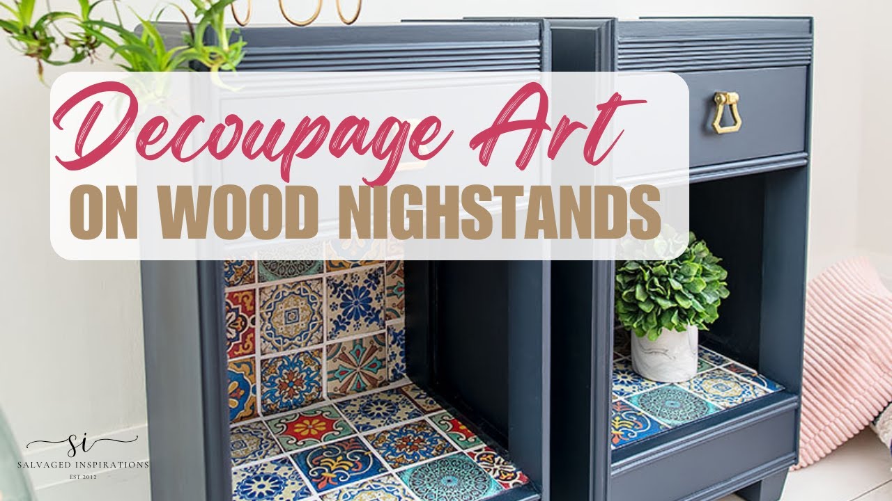 How To Decoupage Furniture - Salvaged Inspirations