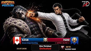 Seven Days Hunting ⚔️ APEX ELITE | Bloody War | Empires & Puzzles