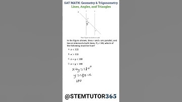 Cracking SAT Geometry: Lines, Angles Short Tutorial #shorts  #satmath #testprep #algebratricks