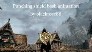 Punching shield bash animation