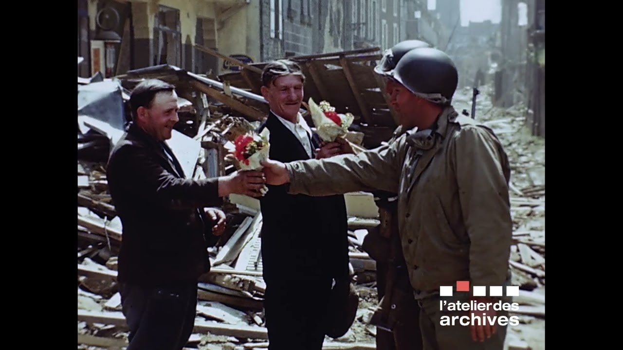 Liberation de Coutances en vrai couleur