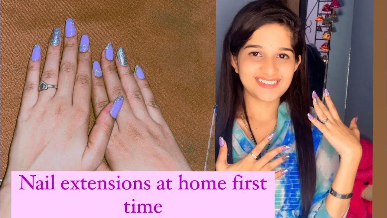 First time nail extensions at home 💅🏼 best experience 😍 I like my