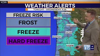 Frost to spring Wednesday around Portland