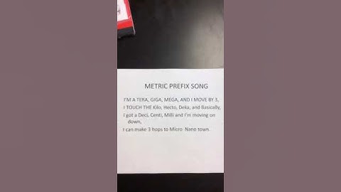 Metric Prefix Song