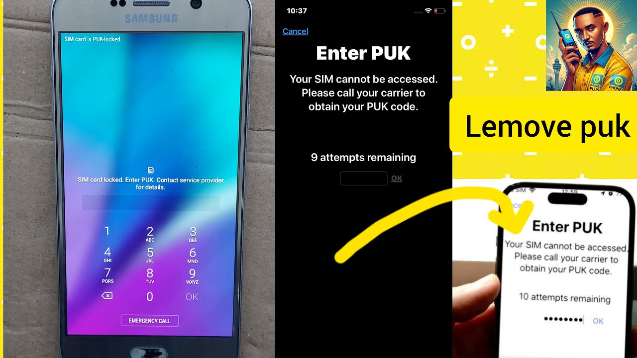 HOW TO LEMOVE PUK CODE SIM AIRTEL ,MTN