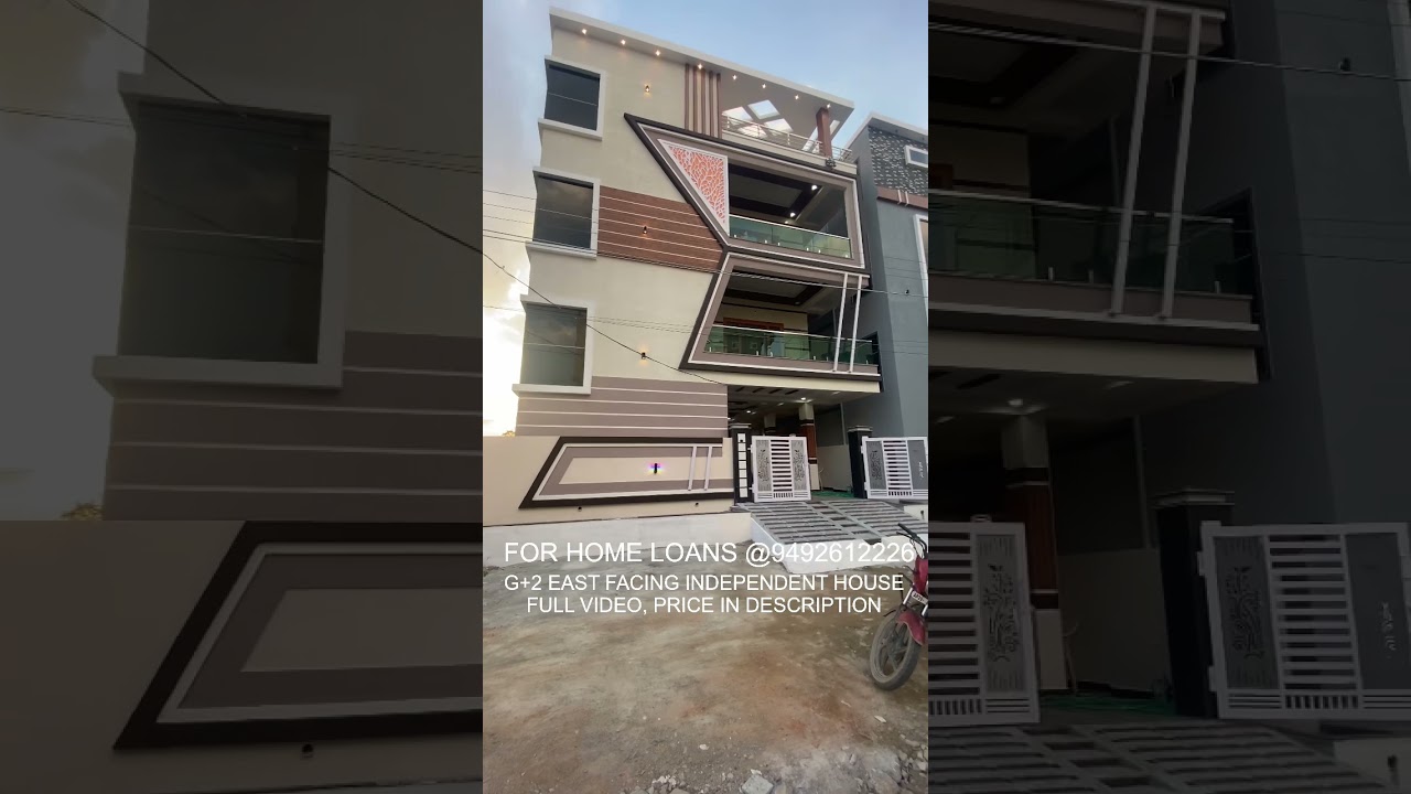 🟢 165 SQ YD 🟢 EAST FACING G+2 🟢 INDEPENDENT HOUSE FOR SALE @HYDERABAD 🟢 ECIL 🟢 ELEVATION