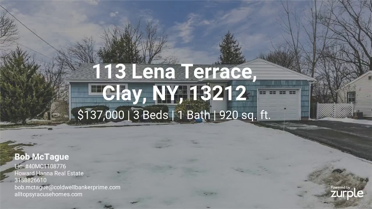 113 Lena Terrace,
Clay, NY, 13212