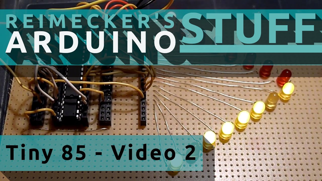 Arduino Tiny 85 Versuchsplatine Model 1 - YouTube