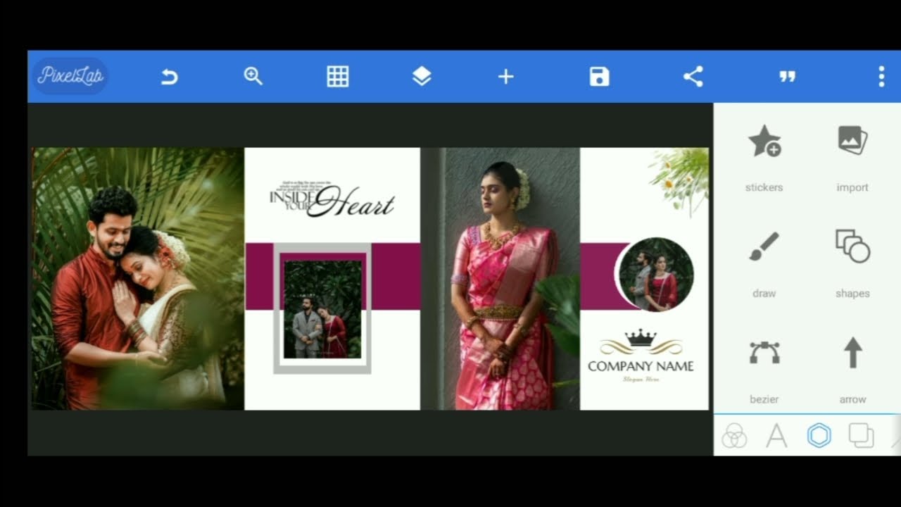 #30 wedding album design, Wedding album design in pixellab app, wedding album design on mobile