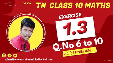 10th Maths Exercise 1.3 solutions (Qno 6-10) | Answers | Chapter 1|Relations & Functions | Samacheer